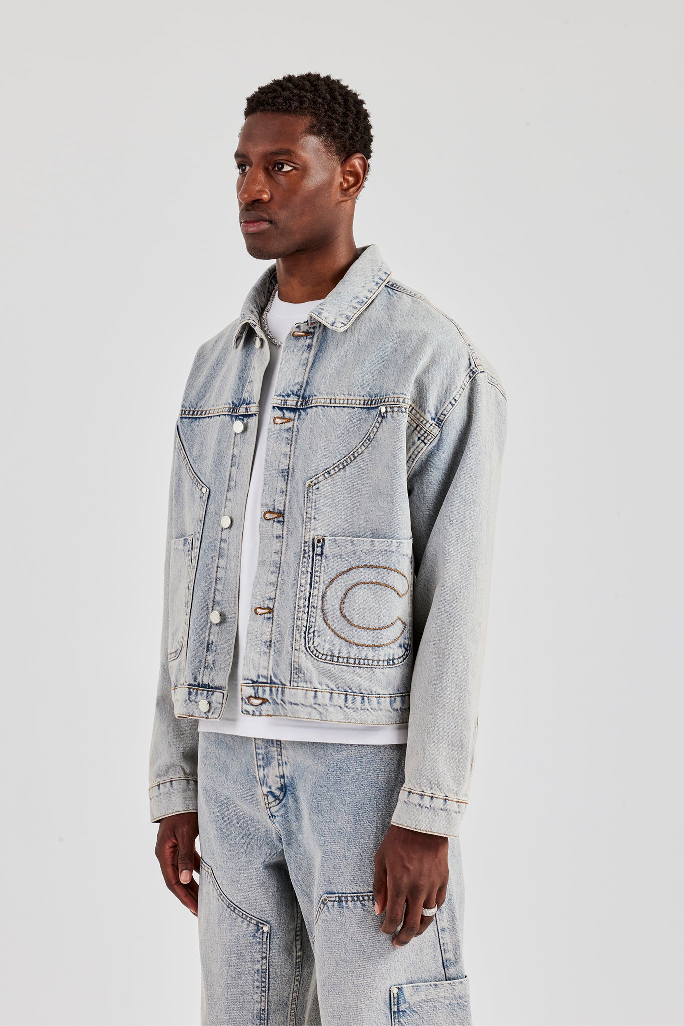 Carpenter Panel Denim Jacket - Antique Wash